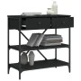 Black engineered wood console table 75x34.5x75 cm by vidaXL, Side tables - Ref: Foro24-833408, Price: 84,60 €, Discount: %