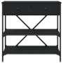 Black engineered wood console table 75x34.5x75 cm by vidaXL, Side tables - Ref: Foro24-833408, Price: 86,42 €, Discount: %