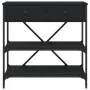 Black engineered wood console table 75x34.5x75 cm by vidaXL, Side tables - Ref: Foro24-833408, Price: 84,60 €, Discount: %