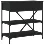 Black engineered wood console table 75x34.5x75 cm by vidaXL, Side tables - Ref: Foro24-833408, Price: 86,42 €, Discount: %