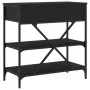 Black engineered wood console table 75x34.5x75 cm by vidaXL, Side tables - Ref: Foro24-833408, Price: 84,60 €, Discount: %