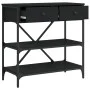 Black engineered wood console table 75x34.5x75 cm by vidaXL, Side tables - Ref: Foro24-833408, Price: 84,60 €, Discount: %