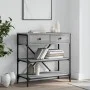Sonoma gray engineered wood console table 75x34.5x75 cm by vidaXL, Side tables - Ref: Foro24-833411, Price: 80,59 €, Discount: %