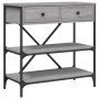 Sonoma gray engineered wood console table 75x34.5x75 cm by vidaXL, Side tables - Ref: Foro24-833411, Price: 80,59 €, Discount: %