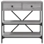 Sonoma gray engineered wood console table 75x34.5x75 cm by vidaXL, Side tables - Ref: Foro24-833411, Price: 80,59 €, Discount: %