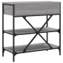 Sonoma gray engineered wood console table 75x34.5x75 cm by vidaXL, Side tables - Ref: Foro24-833411, Price: 80,59 €, Discount: %