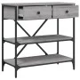 Sonoma gray engineered wood console table 75x34.5x75 cm by vidaXL, Side tables - Ref: Foro24-833411, Price: 80,59 €, Discount: %