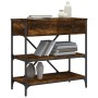 Konsolentisch aus geräuchertem Eichenholzwerkstoff, 75 x 34,5 x 75 cm von vidaXL, Seitentische - Ref: Foro24-833410, Preis: 6...