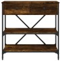 Konsolentisch aus geräuchertem Eichenholzwerkstoff, 75 x 34,5 x 75 cm von vidaXL, Seitentische - Ref: Foro24-833410, Preis: 6...