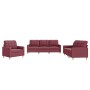 Sofa set with cushions 3 pieces red fabric by vidaXL, Sofas - Ref: Foro24-3201248, Price: 557,35 €, Discount: %
