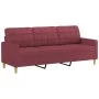 Sofa set with cushions 3 pieces red fabric by vidaXL, Sofas - Ref: Foro24-3201248, Price: 564,84 €, Discount: %