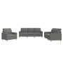 Sofa set with cushions 3 pieces dark gray fabric by vidaXL, Sofas - Ref: Foro24-3201243, Price: 690,60 €, Discount: %