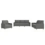 Sofa set with cushions 3 pieces dark gray fabric by vidaXL, Sofas - Ref: Foro24-3201243, Price: 664,76 €, Discount: %