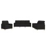 Juego de sofás con cojines 3 piezas tela negro by vidaXL, Sofas - Ref: Foro24-3201246, Price: 626,03 €, Discount: %