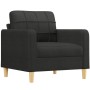 Juego de sofás con cojines 3 piezas tela negro by vidaXL, Sofas - Ref: Foro24-3201246, Price: 626,03 €, Discount: %
