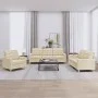 Juego de sofás con cojines 3 piezas tela crema by vidaXL, Sofas - Ref: Foro24-3201244, Price: 582,28 €, Discount: %
