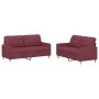 Sofa set with cushions 2 pieces red fabric by vidaXL, Sofas - Ref: Foro24-3201280, Price: 379,24 €, Discount: %