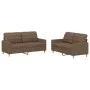 Sofa set with cushions 2 pieces brown fabric by vidaXL, Sofas - Ref: Foro24-3201277, Price: 376,71 €, Discount: %