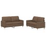 Sofagarnitur mit Kissen 2-teilig aus braunem Stoff von vidaXL, Sofas - Ref: Foro24-3201277, Preis: 384,25 €, Rabatt: %
