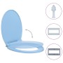 Blauer ovaler WC-Sitz und Deckel mit Absenkautomatik von vidaXL, Toiletten- und Bidetsitze - Ref: Foro24-145822, Preis: 30,81...