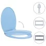 Tapa y asiento de váter con cierre suave ovalada azul de vidaXL, Asientos de inodoros y bidés - Ref: Foro24-145822, Precio: 3...