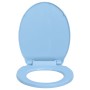 Blauer ovaler WC-Sitz und Deckel mit Absenkautomatik von vidaXL, Toiletten- und Bidetsitze - Ref: Foro24-145822, Preis: 30,81...