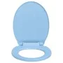 Tapa y asiento de váter con cierre suave ovalada azul de vidaXL, Asientos de inodoros y bidés - Ref: Foro24-145822, Precio: 3...