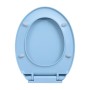 Blauer ovaler WC-Sitz und Deckel mit Absenkautomatik von vidaXL, Toiletten- und Bidetsitze - Ref: Foro24-145822, Preis: 30,81...