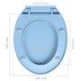 Blauer ovaler WC-Sitz und Deckel mit Absenkautomatik von vidaXL, Toiletten- und Bidetsitze - Ref: Foro24-145822, Preis: 30,81...