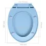 Tapa y asiento de váter con cierre suave ovalada azul de vidaXL, Asientos de inodoros y bidés - Ref: Foro24-145822, Precio: 3...