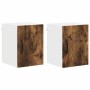 Armario de cocina mural 2 pcs Roble ahumado 30 x 31 x 40 cm