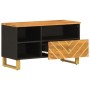 Schwarzbrauner TV-Schrank aus massivem Mangoholz, 80 x 33,5 x 46 cm von vidaXL, TV-Möbel - Ref: Foro24-356800, Preis: 61,93 €...