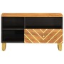 Schwarzbrauner TV-Schrank aus massivem Mangoholz, 80 x 33,5 x 46 cm von vidaXL, TV-Möbel - Ref: Foro24-356800, Preis: 61,93 €...