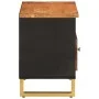 Black brown solid mango wood TV cabinet 80x33.5x46 cm by vidaXL, TV Furniture - Ref: Foro24-356800, Price: 61,36 €, Discount: %