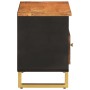 Schwarzbrauner TV-Schrank aus massivem Mangoholz, 80 x 33,5 x 46 cm von vidaXL, TV-Möbel - Ref: Foro24-356800, Preis: 61,93 €...