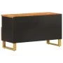 Black brown solid mango wood TV cabinet 80x33.5x46 cm by vidaXL, TV Furniture - Ref: Foro24-356800, Price: 61,36 €, Discount: %