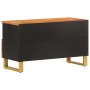 Schwarzbrauner TV-Schrank aus massivem Mangoholz, 80 x 33,5 x 46 cm von vidaXL, TV-Möbel - Ref: Foro24-356800, Preis: 61,93 €...