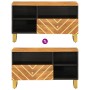 Schwarzbrauner TV-Schrank aus massivem Mangoholz, 80 x 33,5 x 46 cm von vidaXL, TV-Möbel - Ref: Foro24-356800, Preis: 61,93 €...