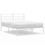 Metallbettgestell mit weißem Kopfteil 140x190 cm von vidaXL, Betten und Lattenroste - Ref: Foro24-355708, Preis: 84,57 €, Rab...
