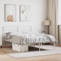 Estructura de cama con cabecero metal blanca 140x200 cm de vidaXL, Camas y somieres - Ref: Foro24-355709, Precio: 96,04 €