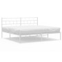 Metallbettgestell mit weißem Kopfteil 183x213 cm von vidaXL, Betten und Lattenroste - Ref: Foro24-355713, Preis: 99,74 €, Rab...
