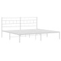 Metallbettgestell mit weißem Kopfteil 183x213 cm von vidaXL, Betten und Lattenroste - Ref: Foro24-355713, Preis: 99,74 €, Rab...