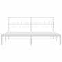 Metallbettgestell mit weißem Kopfteil 183x213 cm von vidaXL, Betten und Lattenroste - Ref: Foro24-355713, Preis: 99,74 €, Rab...