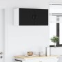 Armario de cocina mural con estante 2 pcs Negro 40 x 31 x 40 cm