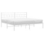 Metallbettgestell mit weißem Kopfteil 193x203 cm von vidaXL, Betten und Lattenroste - Ref: Foro24-355714, Preis: 100,59 €, Ra...
