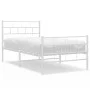 Metallbettgestell mit Kopf- und Fußteil weiß 80x200 cm von vidaXL, Betten und Lattenroste - Ref: Foro24-355717, Preis: 63,60 ...