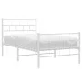 Metallbettgestell mit Kopf- und Fußteil weiß 80x200 cm von vidaXL, Betten und Lattenroste - Ref: Foro24-355717, Preis: 63,60 ...