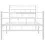 Metallbettgestell mit Kopf- und Fußteil weiß 80x200 cm von vidaXL, Betten und Lattenroste - Ref: Foro24-355717, Preis: 63,60 ...