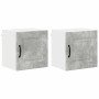 Armario de cocina mural 2 pcs Gris Concreto 40 x 31 x 40 cm