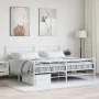 Bettgestell aus Metall mit Kopfteil und weißem Fußteil 180x200 cm von vidaXL, Betten und Lattenroste - Ref: Foro24-355730, Pr...